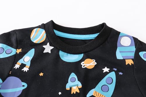 Image of AIWUHE Toddler Cotton Sweatshirt Boys Girls Pullover Long Sleeve Tops 2-6Y | Tops Blouse, Cotton T-Shirt, Fall Winter Clothes