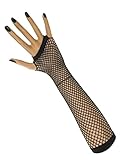 1 Paar elegante Fingerlose Netzhandschuhe Handstulpen Handschuhe lang Mit Mittelhandloch.
