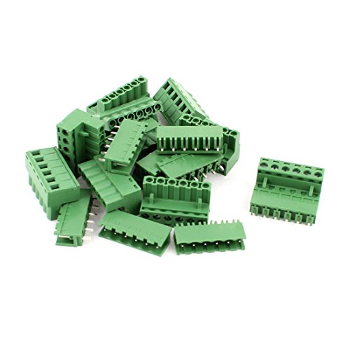 uxcell 10 Pair 6 Pins 5.08mm Pitch Male Female PCB Screw Terminal Block