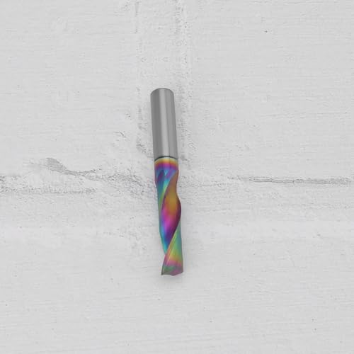 The Lord of the Tools 1x Fräser aus Wolframstahl mit DLC-Beschichtung CNC 6 Mm Schaft Einzelfräser 22 Mm Schnittlänge 50 Mm Gesamtlänge für die CNC-Bearbeitung Aluminium Kupfer Holz Acryl