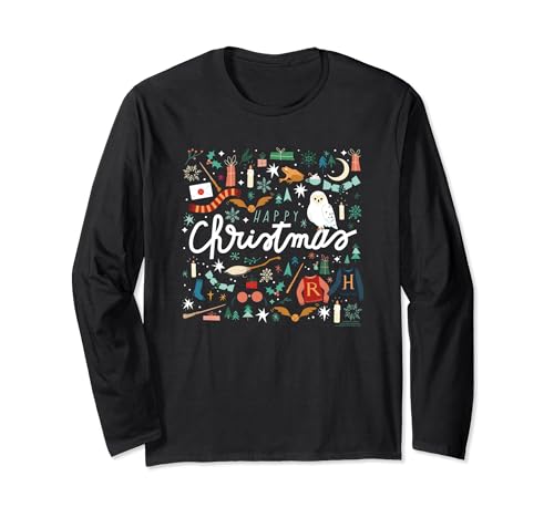 Weihnachten Harry Potter Happy Christmas Collage Langarmshirt