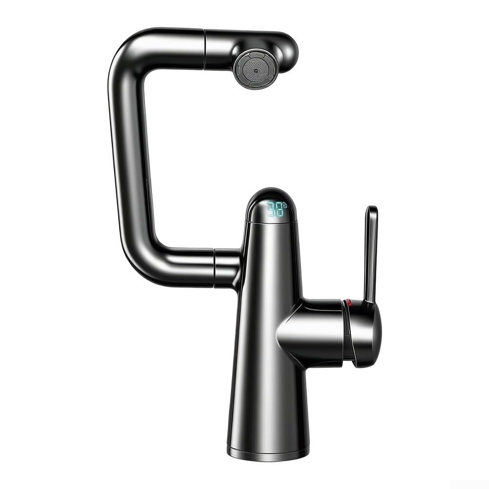 Rubinetto Lavabo Rame Braccio Robotico 360 Gradi(white)