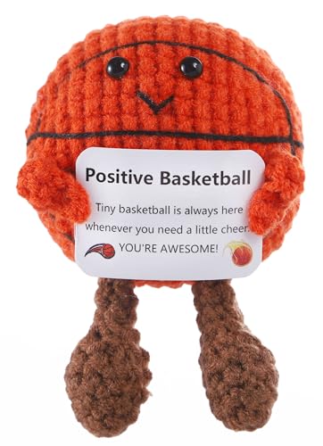 Vkeyinf Positive Crochet Basketball Gift, Knitted Emotional