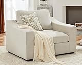 ABCASA 47' W Oversized Accent Chair, Comfy Upholstered Sofa Chair with Large Seat and Wide Armrest, Pet-Friendly Modern Lounge Armchair for Living Room/Apartment/Bedroom, Premium Linen, Oatmeal