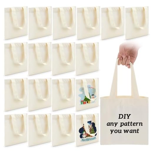 48 Pack Mini Canvas Tote Bags