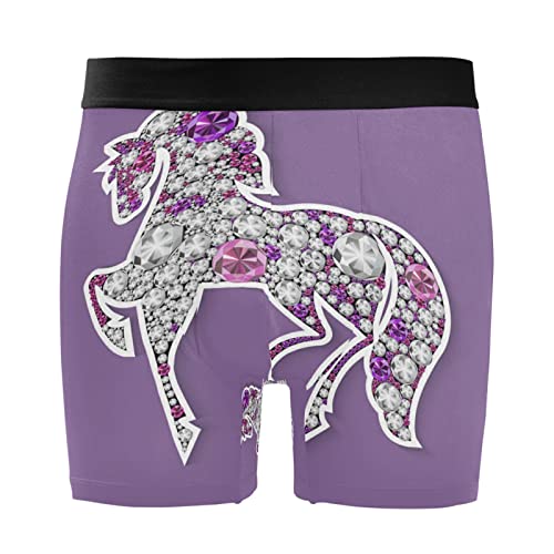 Ropa interior elástica para hombre calzoncillos bóxer cómodos de unicornio pack 2