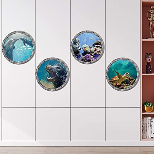 Vinilos Decorativos 3D Naturaleza Marina 4 Piezas miniatura 5