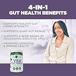 Vital Planet - Vital Gut Renew Powder Supplement for Leaky Gut Repair with L-Glutamine, Marshmallow and Ginger Root, DGL Licorice Root and Organic Aloe Vera, L Glutamine 6000mg 13.76 oz - Image 4