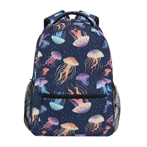 Sac à dos d'école grande capacité durable multicolore étudiant Ocean Creative taille S