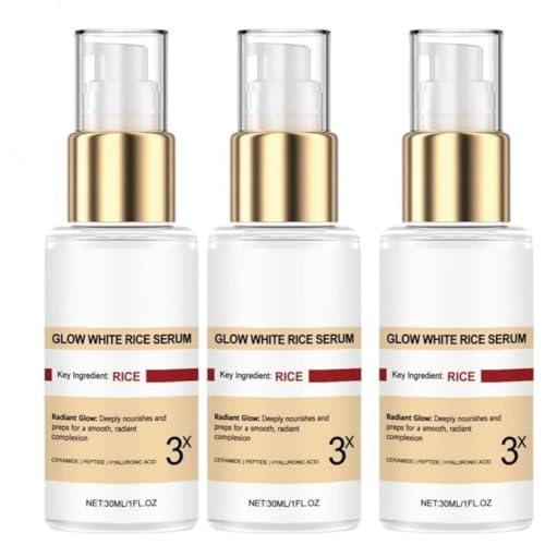 Esencia Exfoliante de Ampolla de Arroz, Tónico Facial Hidratante, Esencia Exfoliante de Arroz, Limpia Profundamente los Poros, Elimina la Piel Muerta y los Puntos Negros