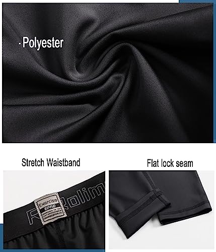 Image of Rolimaka Boys' Youth Compression Base Layer Pants Tight Running Leggings Trousers
