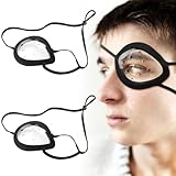 Geiserailie 2 Pack Eye Shield 9-Hole Eye Shield with Adjustable Strap Eye Shield After Cataract Surgery Transparent Ventilated Eye Protections for Eye Surgery Covering Eye Protection