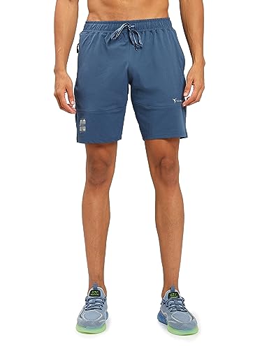 Image of TECHNOSPORT Mens Solid Slim Fit Shorts for Gym, Workout & Sports with Techno Dry, Antimicrobial Properties