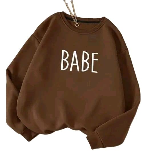 Women Girls Printed Fleece Sweatshirt Long Sleeve Warm Winter Fashion Clothing-picture-36