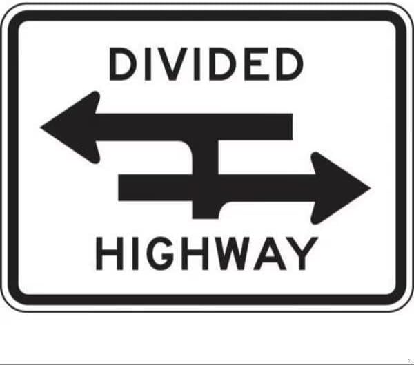 LANE GUIDANCE SIGN DIVIDED HIGHWAY, Mfr: FRR762DP-A