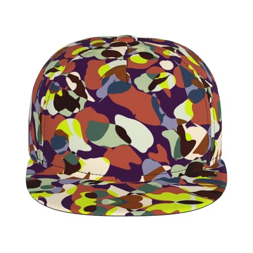 Camouflage Fashion Flat Brim Baseball Cap – Stylish Unisex Cap with All-Over Print Design – Breathable Lightweight Hat for Daily Wear, Outdoor Activities, and Travel2