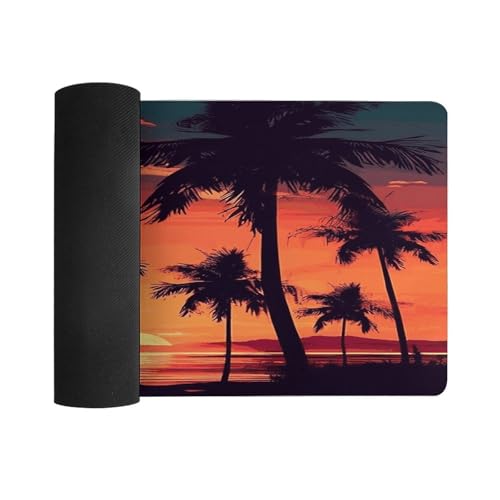 Palm Tree Summer Sunset Pad para Escritorio Grande 30x60cm miniatura 3