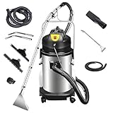 DHMYYXGS Wasserstaubsauger,Nasssauger Polsterreiniger Gerät,20L 230Mbar,Tiefenreinigung Sprühen,Edelstahltank,Für Teppiche Sofas Vorhänge Fahrzeugaufbereitung 40L