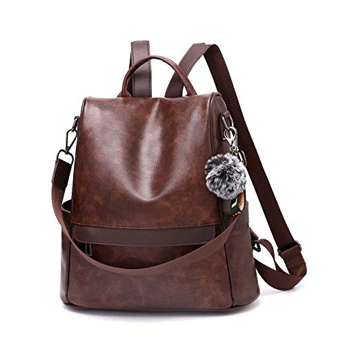 Preisvergleich Produktbild OUSIMEN Rucksack Daypack Damen Wasserdichte PU Schultasche Anti Diebstahl Schultertasche Leichtgewicht Reiserucksack