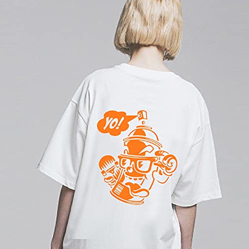 Funkaka Htv Vinyl Rolls Orange Iron On Vinyl Pvc Adhesive Htv 12 Inch X 9 Feet Heat Transfer Vinyl Easy To Cut & Weed Diy Design For T-Shirt(Orange) #TOP4