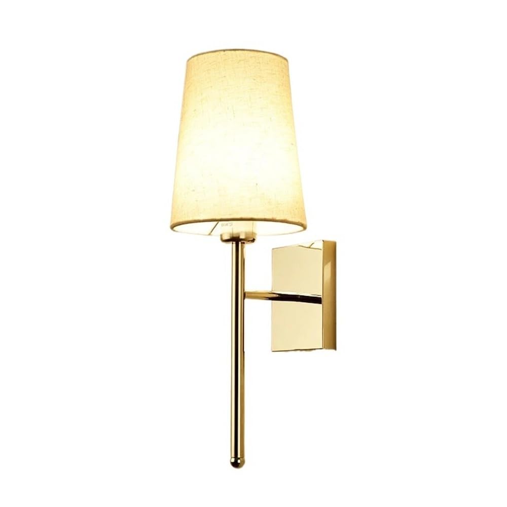 Aplique de pared dorado con interruptor para iluminar tu dormitorio con elegancia
