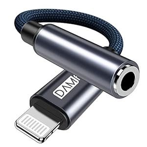 DAMfeya-hoofdtelefoonadapter voor Apple, Apple MFi-gecertificeerde iPhone Lightning naar 3,5 mm Jack Converter voor…