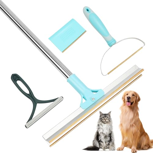 Vivifying 6pcs Pet Hair Remover Carpet Rake Set, Adjustable Long Handle Pet Hair Remover for Carpet, Versatile Carpet Hair Remover Tool for Rugs, Furniture, Stairs (Blue) Vivifying 6pcs Pet Hair Remover Carpet Rake Set, Adjustable Long Handle Pet Hair Remover for Carpet, Versatile Carpet Hair Remover Tool for Rugs, Furniture, Stairs (Blue)