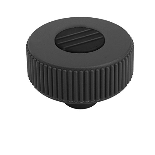 Kipp 06267-5105X20 Thermoplastic Novo-Grip Tapped Through Hole Knurled Wheel, M5 Male, Stainless Components, Style L, Size 1, 20 mm Screw, 40 mm Diameter, 51 mm Height, Anthracite Grey (Pack of 10)
