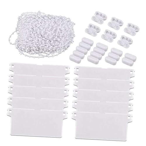 DONFAMDS 縦型カーテンアクセサリー 底板付きプラスチック製ルーバー部品 ローラーブラ用 窓用パーツ 簡単取付け対応