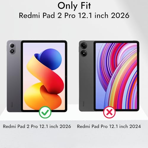 Image of Robustrion Cover for Redmi Pad 2 Pro 12.1 inch Cover Case, Trifold Cover Case for Redmi Pad 2 Pro 5G Tablet Cover [Auto Sleep Wake Support] - Night
