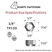 Mighty Fasteners 18-8 Stainless Steel Nylon Insert Lock Nut 1/4