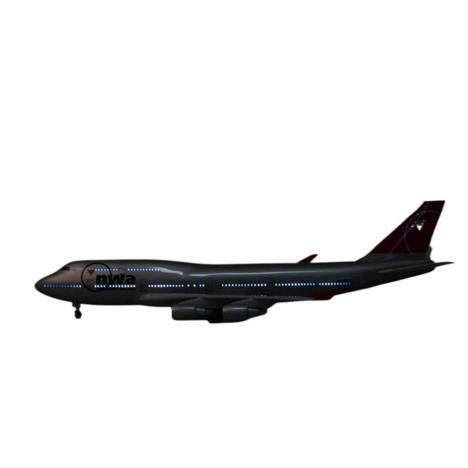 Réplica de avión de metal Boeing 747 Northwest de 47 cm pieza de coleccionista 8