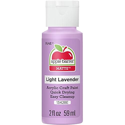 Apple Barrel Acrylic Paint, Light Lavender 2 fl oz Classic, Easy To Apply DIY Arts And Crafts, Art Supplies With A Matte Finish