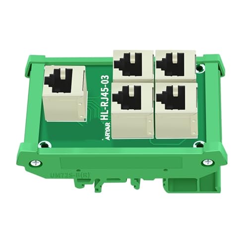Placa PCB con adaptador de conector hembra RJ45 vertical de 5 puertos 3