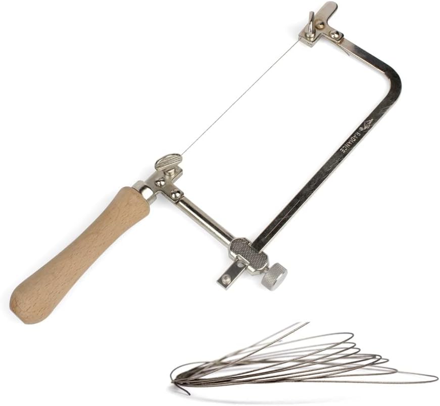 1PC Coping Saw Steel Frame with 0.3mm Diamond Wire Saw for Wood Stone Jade Metal Cutting Multi Function Hand Tool