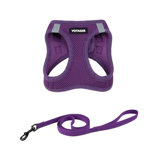 Image of Voyager Step-in Pet Harness - All Weather Mesh, Adjustable Step in Harness for Cats and Dogs by Best Pet Supplies - 307S Purple, XXS