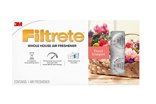 Filtrete Whole House Air Freshener for AC Furnace Air Filter, Floral Bouquet