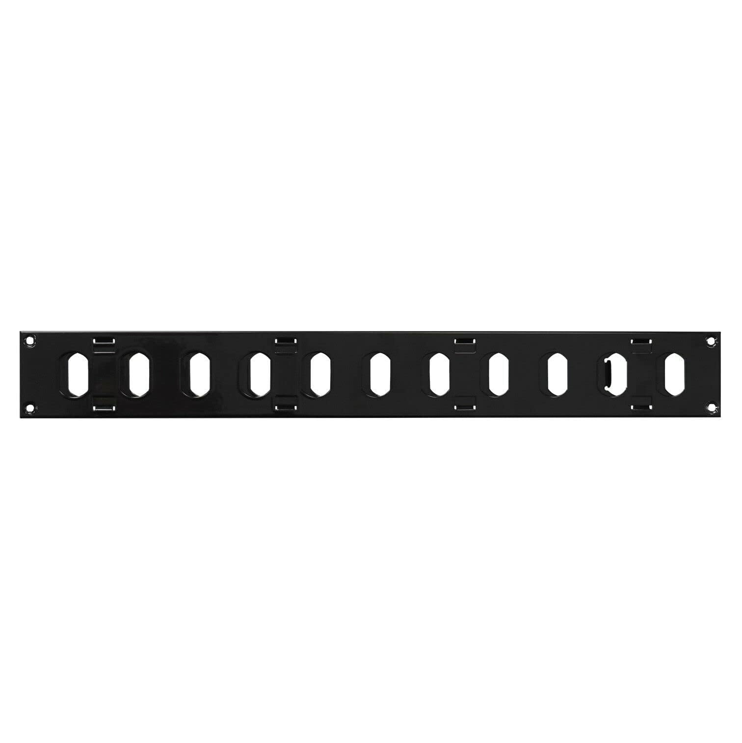 Geakv Black Metal Air Vent Grille/ 400Mm X 50Mm/ With Shutter Flat Louvre Duct Cover/Powder Coated