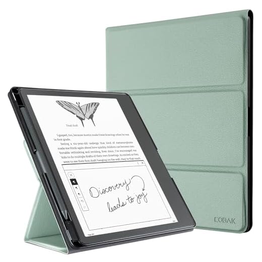 CoBak Stand Case for Kindle Scribe - Premium Folio Leather Cover with Pen Holder, Auto Sleep/Wake - Compatible with 10.2 Inch Kindle Scribe (2022/2024 Release)