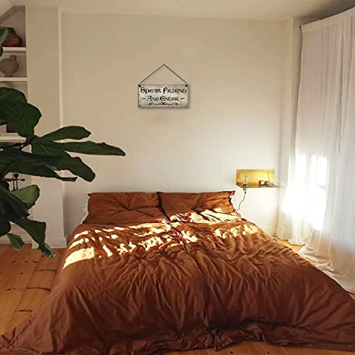Dadaly Decor Speak Friend And Enter Hobbit Hanging Sign Waterproof Door Or Wall Plaque 5 By 10 Inch #TOP2