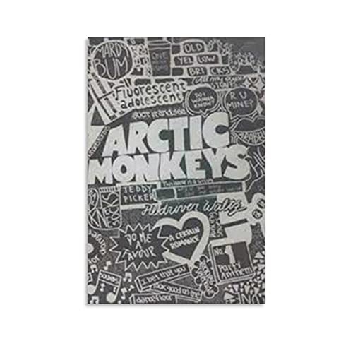 YTSE Arctic Monkey Doodle Room Art Poster Poster Decorative Painting Canvas Wall Art Living Room Posters Bedroom Painting 12x18inch(30x45cm)