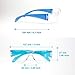 amoolo Safety Glasses for Men Women, Clear Eye Protection for Worl, Lab, Construction (Colorful Temple/Kid's Size, 24 Pack)