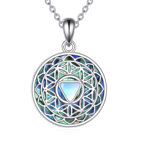 Pendentif Fleur de Vie en nacre d'abalone pour bijoux de récupération AA