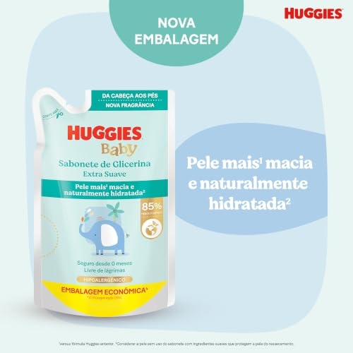 Sabonete Líquido Glicerina Huggies Extra Suave Refil 200 ml
