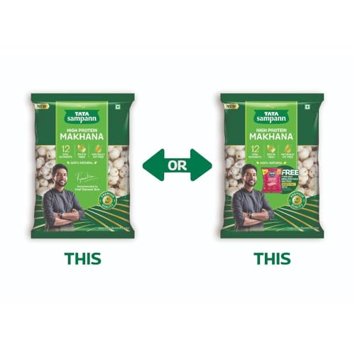 Image of Tata Sampann High Protein Makhana (Foxnut) 100 g, Phool Makhana for Prasadam, Healthy Snacking, Fasting