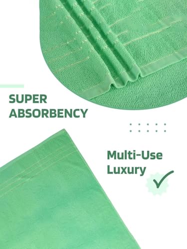 Image of Hand Towels 16x24 inches, Soft & Highly Absorbent Bathroom /Face Towels, Pack of 2 (Green)