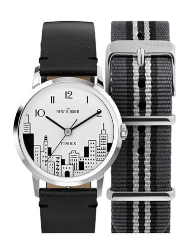 Timex Reloj Analógico para para Hombre de Mecanico con Correa en Cuero TWG066100