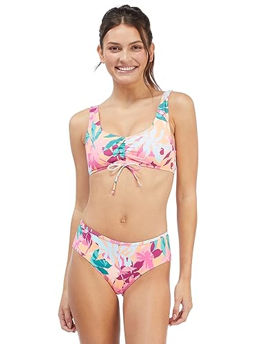 Roxy Active - Top de Bikini Bralette atlético - Mujer - S - Naranja.