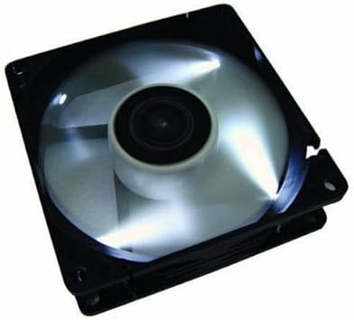 Tacens Aura Ice 8cm - Ventilador de PC (0.13 A, 1.56 W, -10-65 °C, Negro, Color Blanco, 115 g, 60000 h)