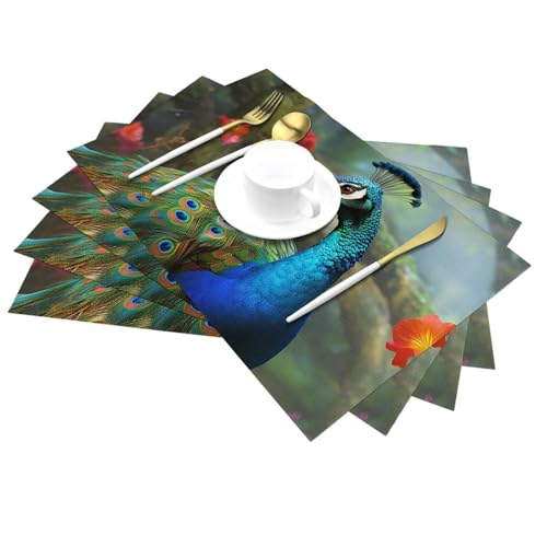 Sets de table rectangulaires lavables pour protéger la table à manger